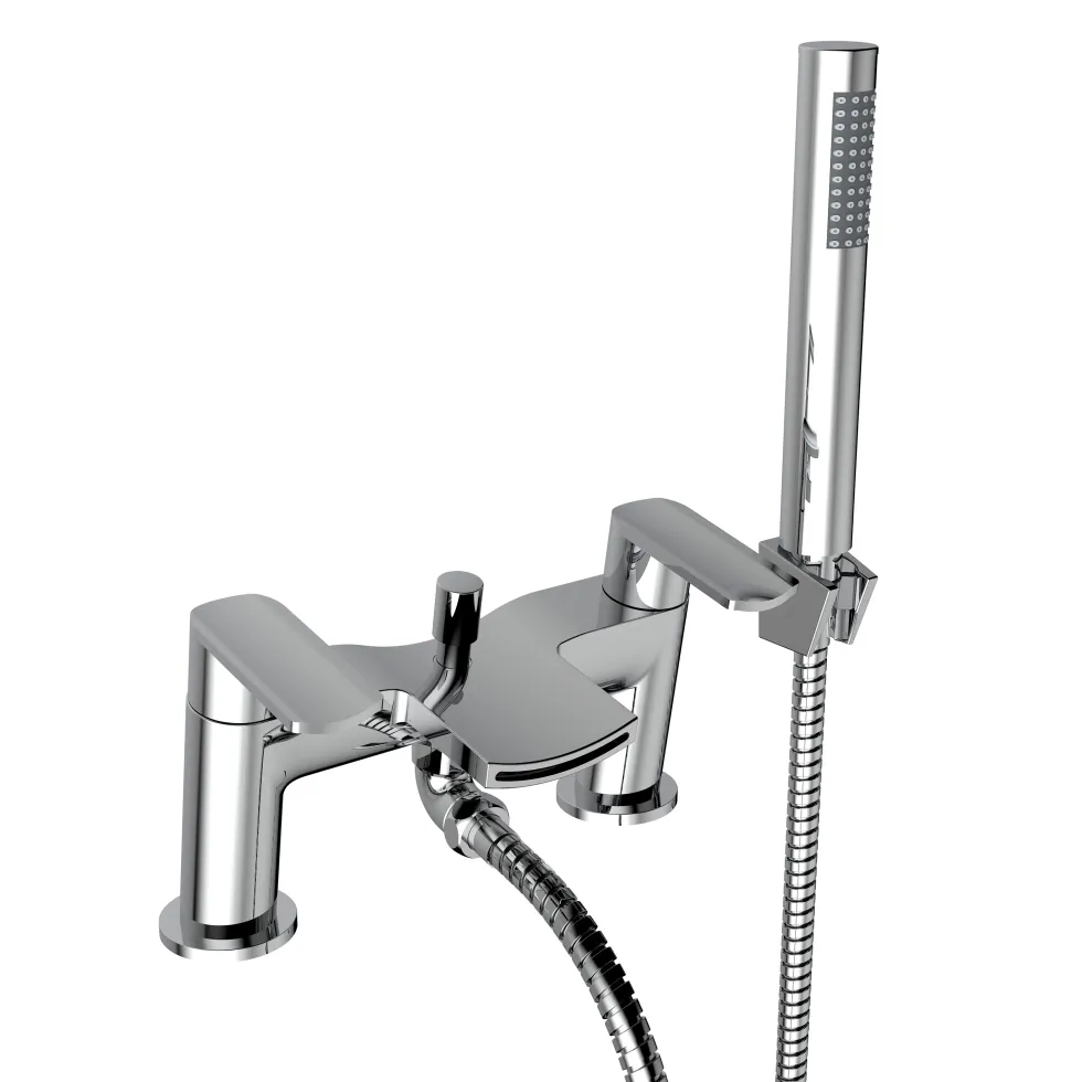 Vellamo Poise Bath Shower Mixer with Shower Kit - Chrome