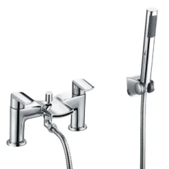 Vellamo Poise Mono Basin Mixer & Bath Shower Mixer with Shower Kit