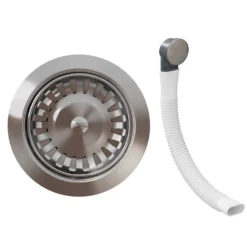Vellamo Premium 90mm Kitchen Sink Strainer Waste & Round Overflow