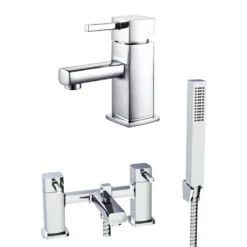 Vellamo Quadro Basin Mixer & Bath Shower Mixer Value Pack
