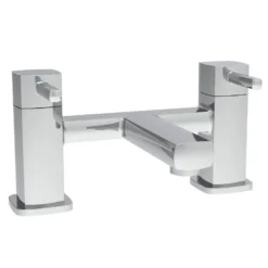 Vellamo Quadro Chrome Deck Mounted Bath Filler