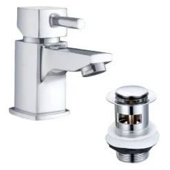 Vellamo Quadro Cloakroom Small Basin Mixer Tap & Waste