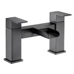 Vellamo Reve Matt Black Waterfall Bath Mixer Tap