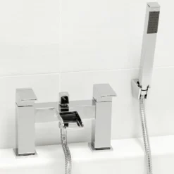 Vellamo Reve Waterfall Bath Shower Mixer Tap with Shower Attachment