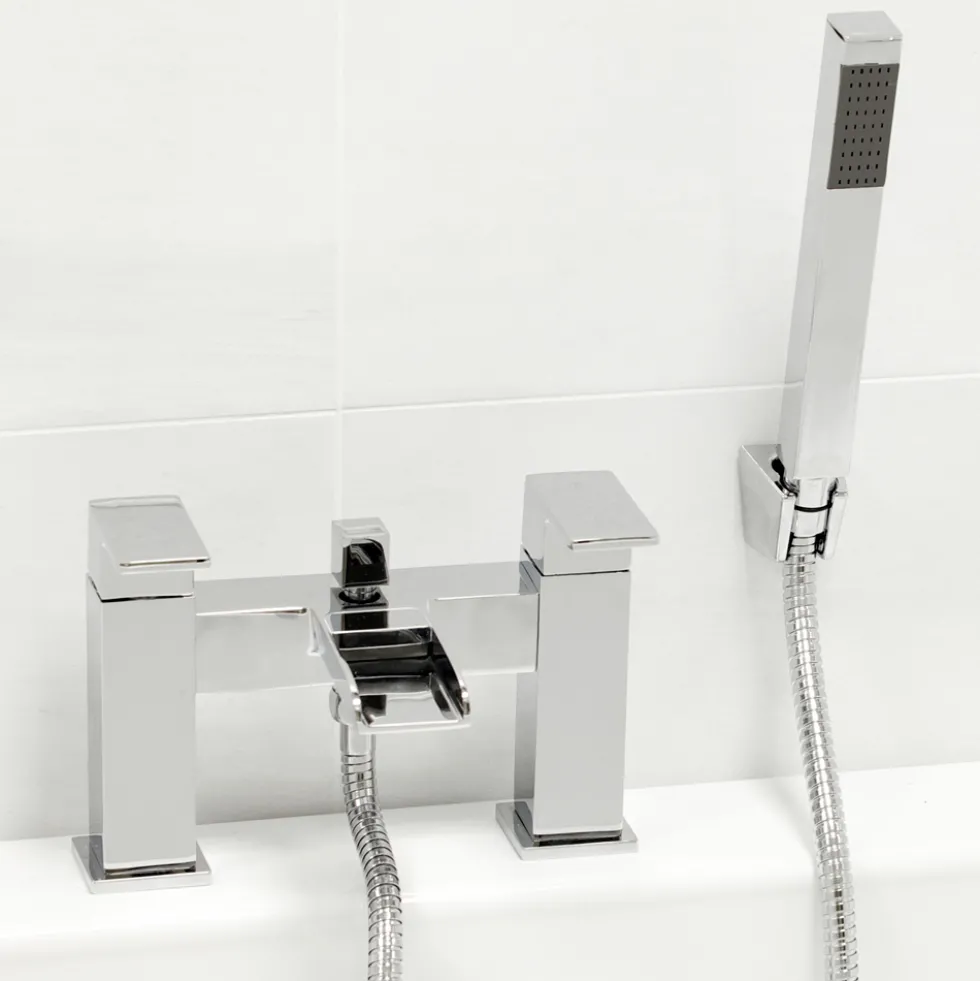Vellamo Reve Waterfall Bath Shower Mixer Tap with Shower Attachment
