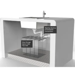 Vellamo Space Saving Single Bowl Kitchen Sink Plumbing Kit