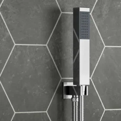 Vellamo Square Outlet Elbow with Shower Handset & Hose