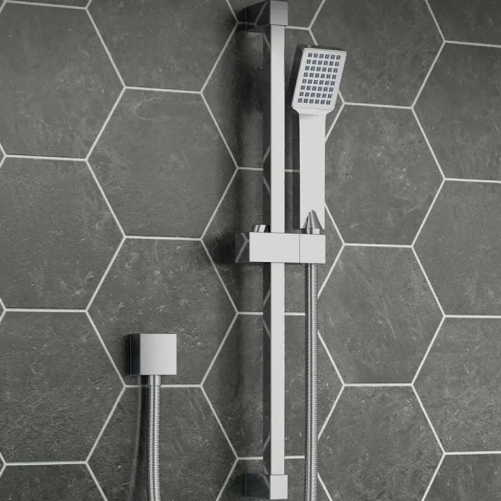 Vellamo Square Shower Riser Rail Kit
