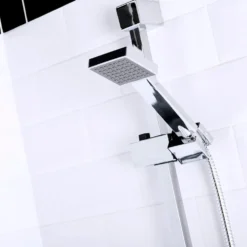 Vellamo Square Shower Slide Rail Kit - Polished Chrome