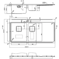 Vellamo Steel Horizon 1.5 Bowl Stainless Steel Kitchen Sink & Waste Kit - 1000 x 520mm