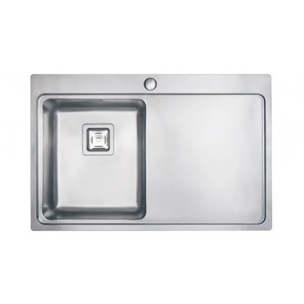 Vellamo Steel Horizon Compact 1 Bowl Stainless Steel Kitchen sink & Waste Kit - 800 x 520mm