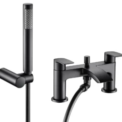 Vellamo Swift Bath Shower Mixer & Kit - Matt Black
