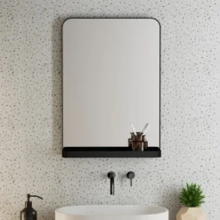 Vellamo Swift Framed Mirror & Shelf - 500 x 700mm