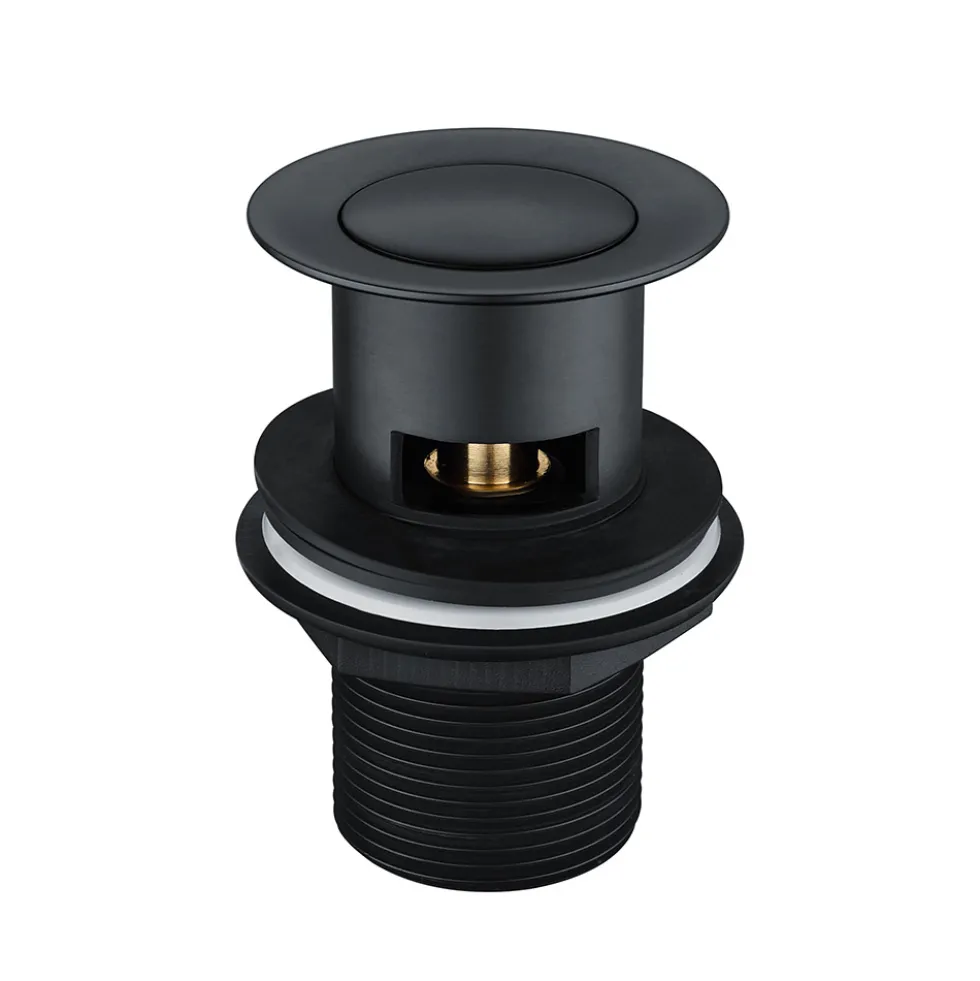 Vellamo Swift Matt Black Basin Mixer Tap & Waste