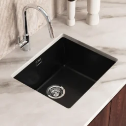 Vellamo Terra 1 Bowl Granite Composite Inset / Undermount Kitchen Sink & Waste - 533 x 457mm