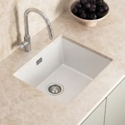 Vellamo Terra 1 Bowl Granite Composite Inset / Undermount Kitchen Sink & Waste - 533 x 457mm