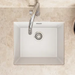 Vellamo Terra 1 Bowl Granite Composite Inset / Undermount Kitchen Sink & Waste - 533 x 457mm