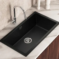 Vellamo Terra XL 1 Bowl Granite Composite Inset / Undermount Kitchen Sink & Waste - 774 x 434mm