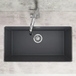 Vellamo Terra XL 1 Bowl Granite Composite Inset / Undermount Kitchen Sink & Waste - 774 x 434mm