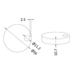 Vellamo Toilet Seat Hinge 10.7mm Cover Caps