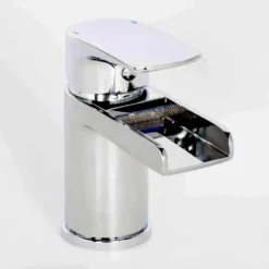 Vellamo Tugela Mini Waterfall Basin Mixer with Clicker Waste