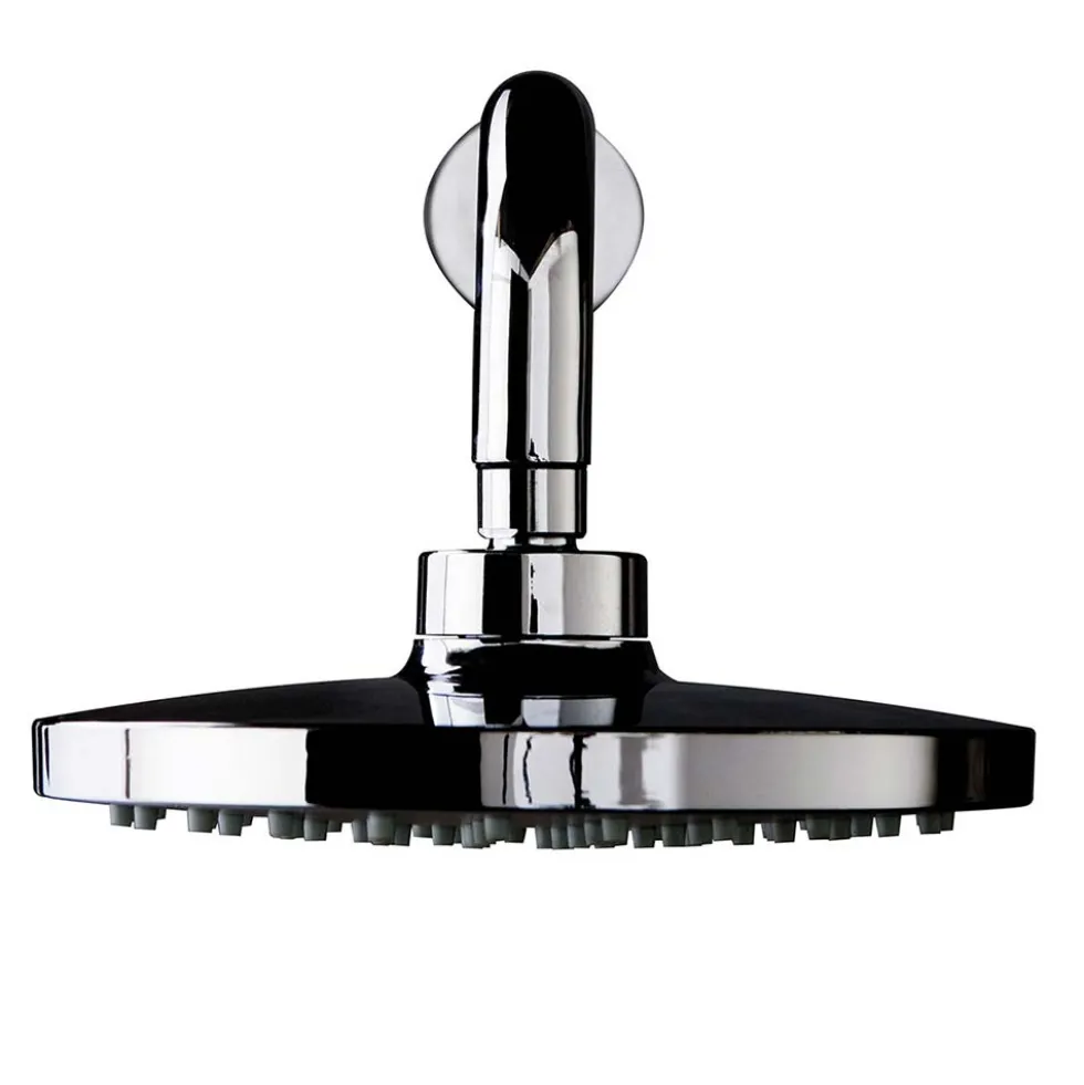 Vellamo Twist ABS Round Fixed Shower Head & Arm - 200mm