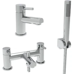 Vellamo Twist Basin Mixer and Bath Shower Mixer Pack