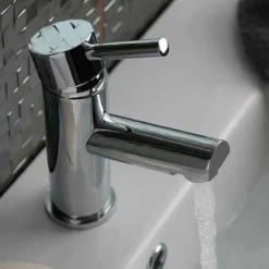 Vellamo Twist Chrome Basin Mixer Tap & Waste
