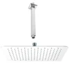 Vellamo Ultra Thin Square 400mm Shower Head & Ceiling Mounted Arm