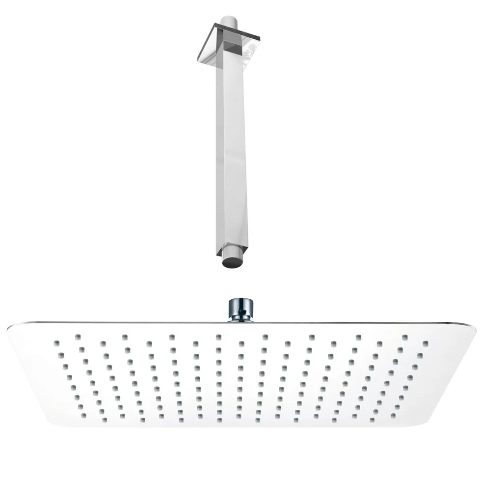 Vellamo Ultra Thin Square 400mm Shower Head & Ceiling Mounted Arm