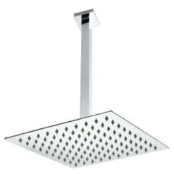 Vellamo Ultra Thin Square 200mm Shower Head & Ceiling Mounted Arm