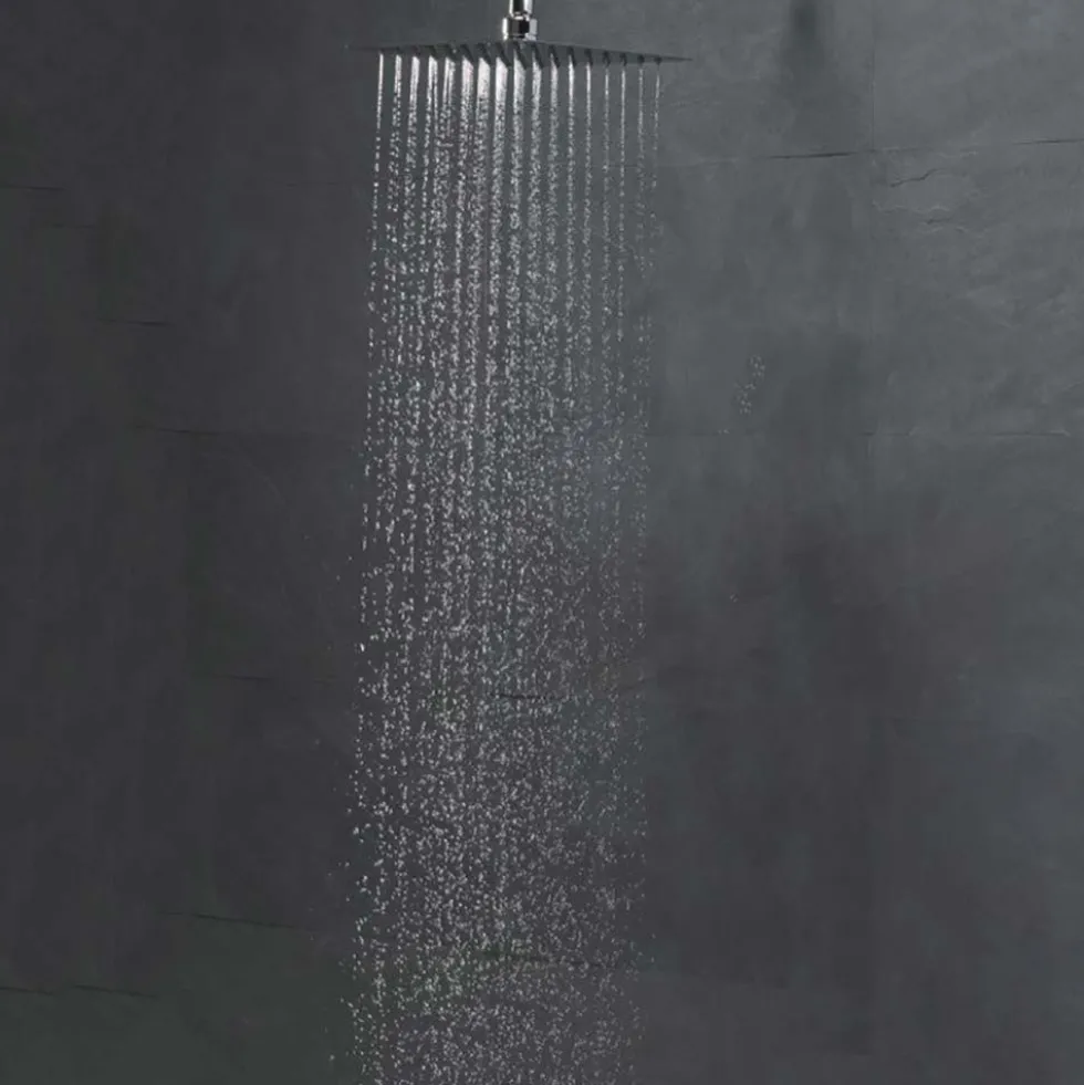 Vellamo Ultra Thin Square 200mm Shower Head & Ceiling Mounted Arm