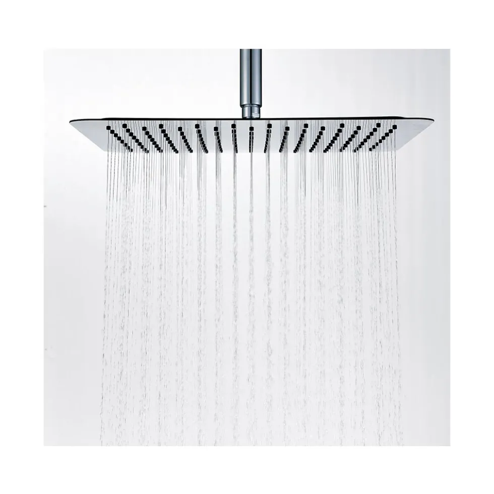 Vellamo Ultra Thin Square 300mm Shower Head & Wall Mounted Arm