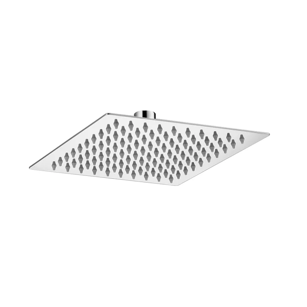 Vellamo Ultra Thin Square 200mm Shower Head & Wall Mounted Arm