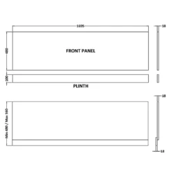 Vellamo Waterproof Front Bath Panel & Plinth