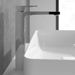 Villeroy & Boch Architectura Square Tall Basin Mixer Tap with Click Clack Waste
