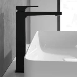 Villeroy & Boch Architectura Square Tall Basin Mixer Tap with Click Clack Waste