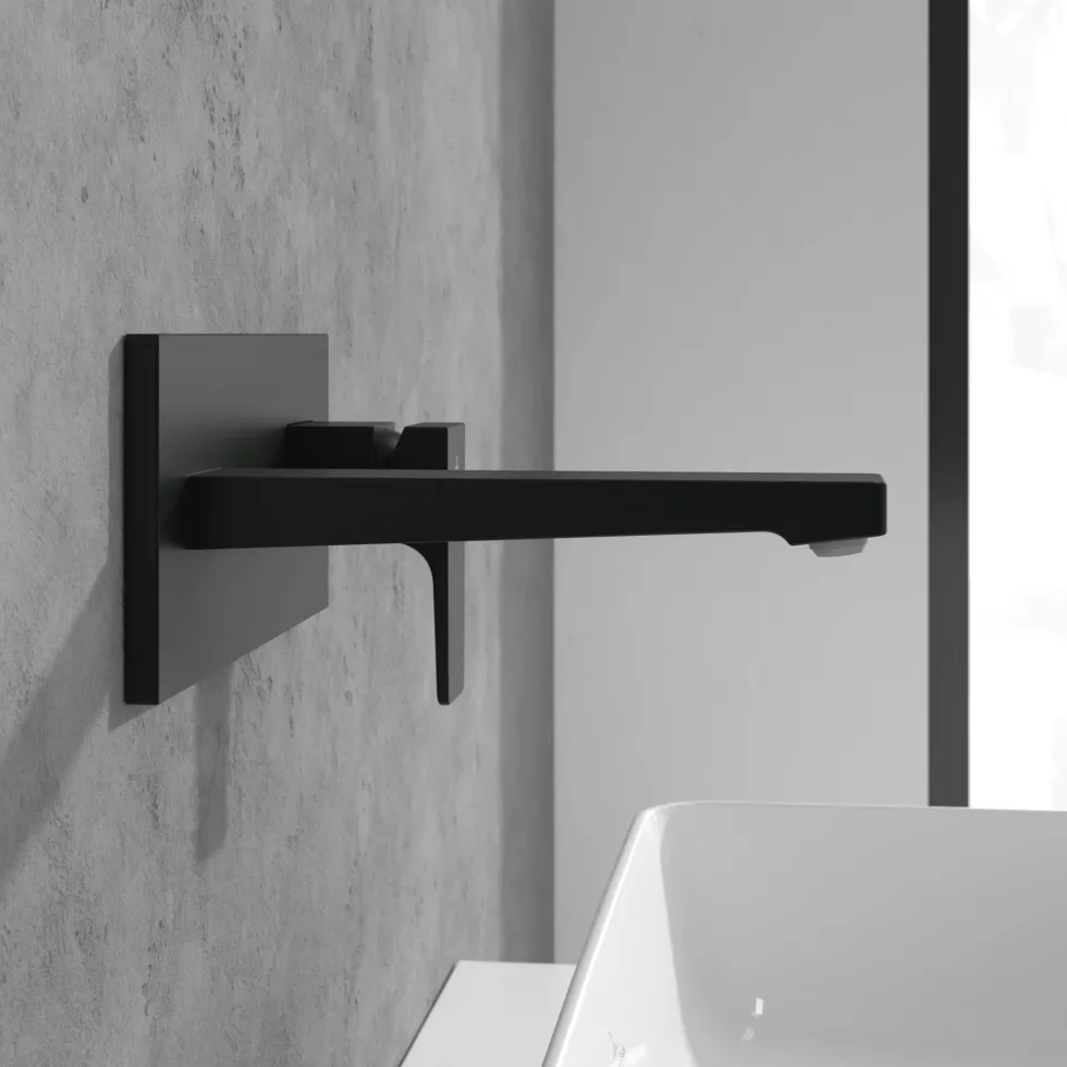 Villeroy & Boch Architectura Square Wall Mounted Basin Mixer Tap & Easy Installation Box