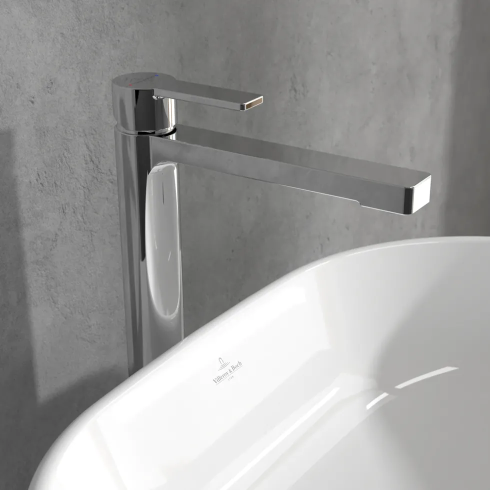 Villeroy & Boch Architectura Tall Basin Mixer Tap with Click Clack Waste