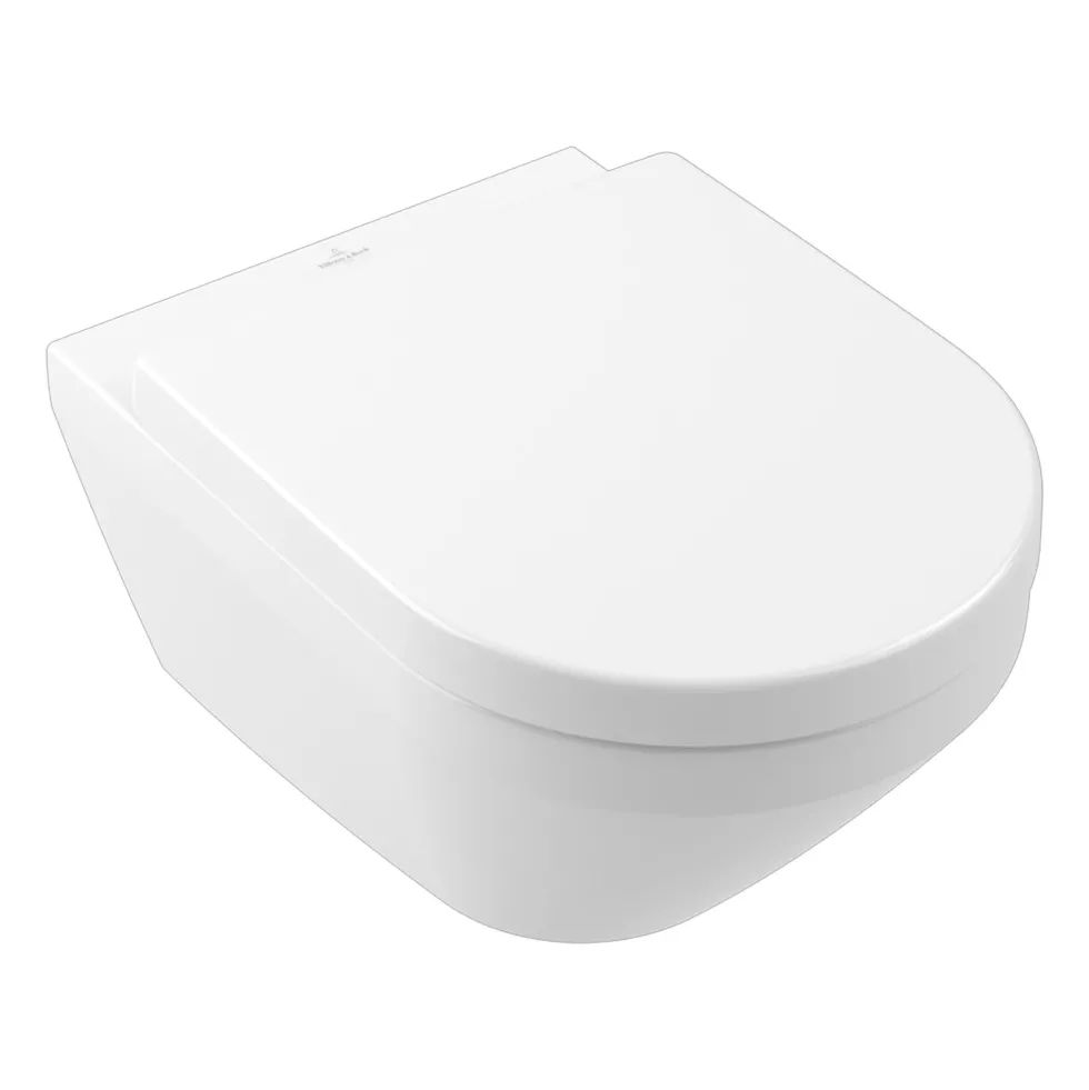 Villeroy & Boch Architectura TwistFlush Rimless Wall Mounted Toilet with Soft Close Toilet Seat
