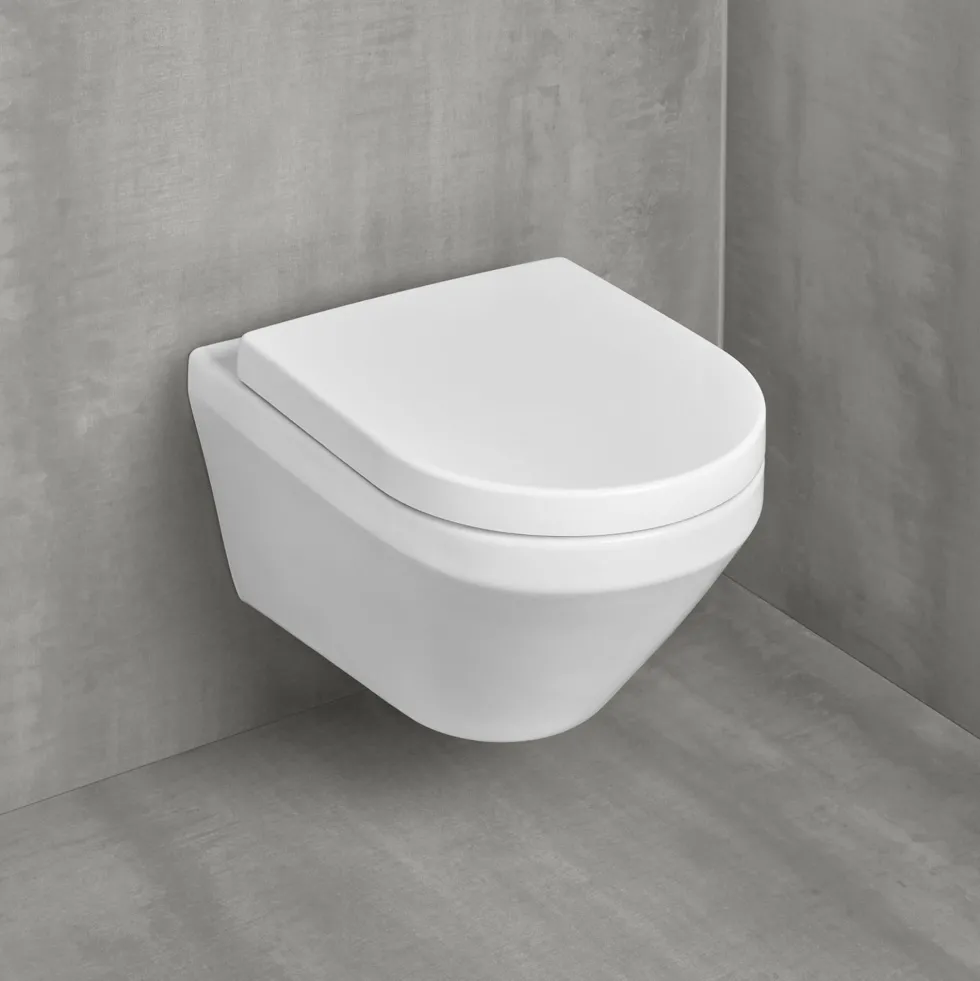 Villeroy & Boch Architectura TwistFlush Rimless Wall Mounted Toilet with Soft Close Toilet Seat