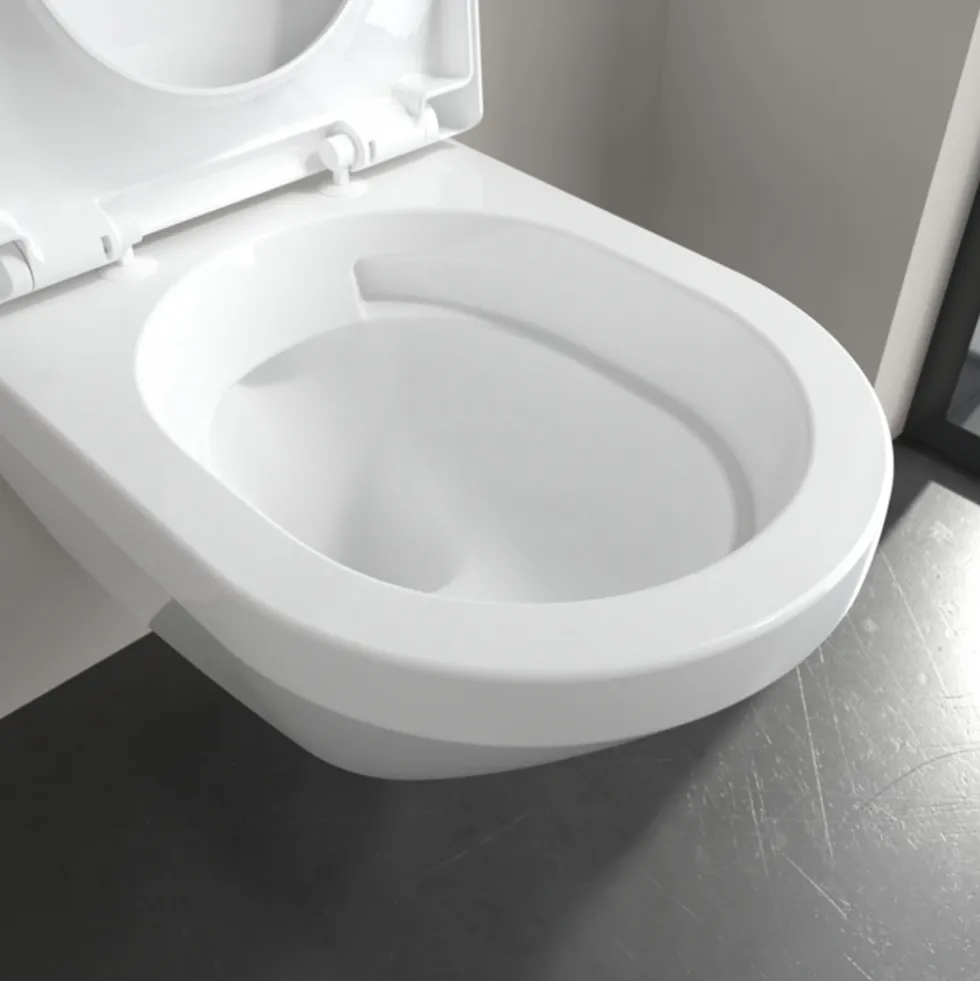 Villeroy & Boch Architectura TwistFlush Rimless Wall Mounted Toilet with Soft Close Toilet Seat