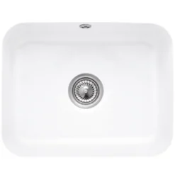 Villeroy & Boch Cisterna White Ceramic Large Single Bowl Undermount Kitchen Sink - 550mm x 440mm