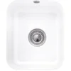 Villeroy & Boch Cisterna 45 White Ceramic Single Bowl Undermount Kitchen Sink - 370 x 435mm