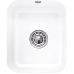 Villeroy & Boch Cisterna 45 White Ceramic Single Bowl Undermount Kitchen Sink - 370 x 435mm
