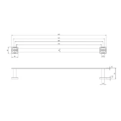 Villeroy & Boch Elements Striking 645mm Towel Rail