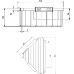 Villeroy & Boch Elements Tender Wire Corner Shower Basket