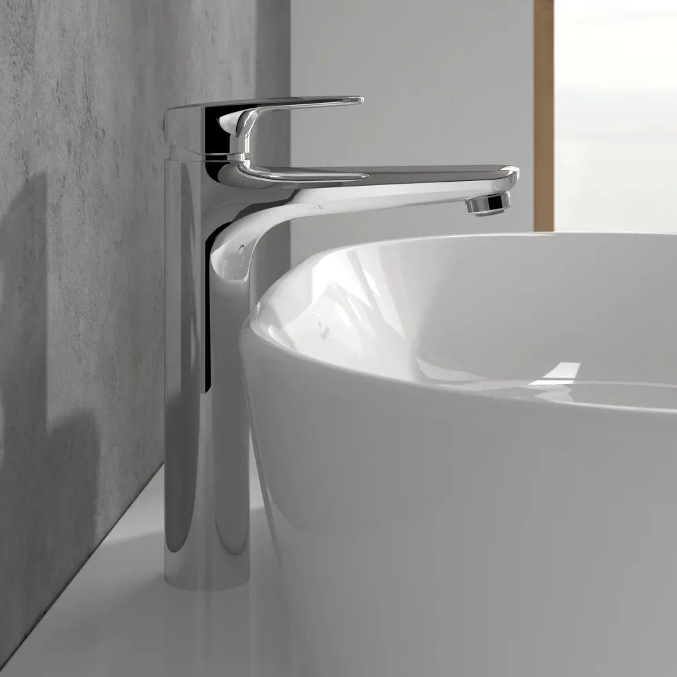 Villeroy & Boch O.Novo Start Tall Basin Mixer Tap with Click Clack Waste