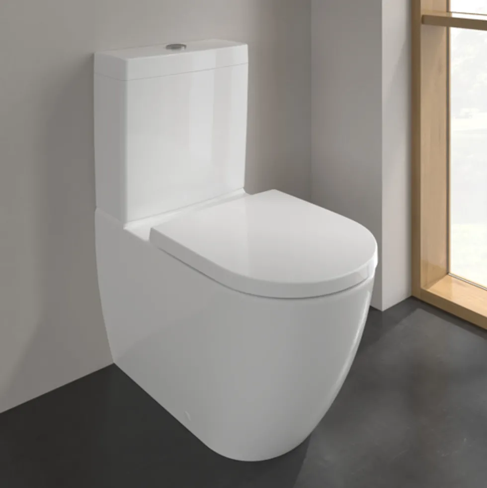Villeroy & Boch Subway 3.0 Close Coupled TwistFlush Rimless Toilet with Soft Close Toilet Seat