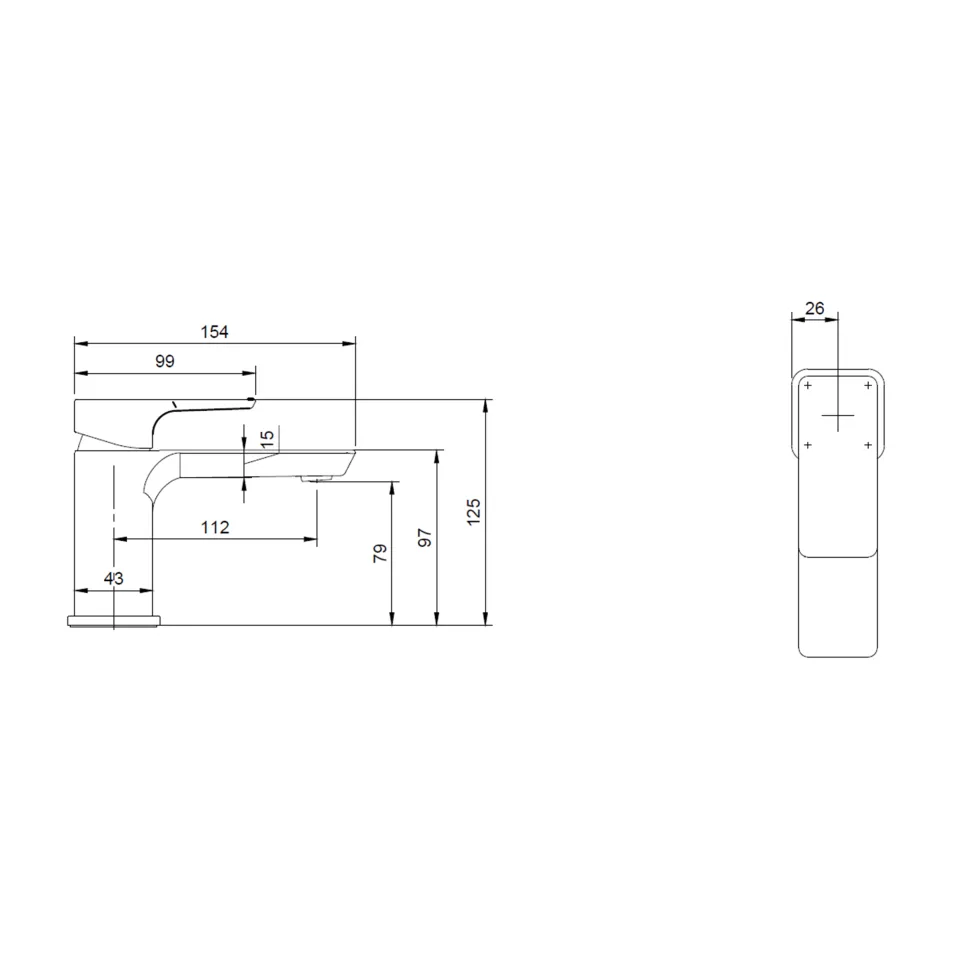 Villeroy & Boch Subway 3.0 Mini Cloakroom Basin Mixer Tap